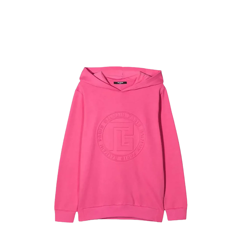 Balmain Kids Embossed Logo Hoodie