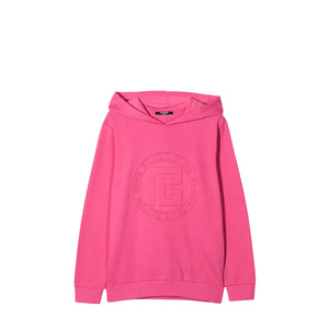 Balmain Kids Embossed Logo Hoodie