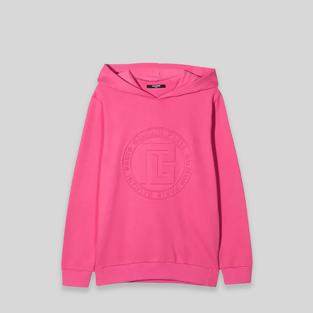 Balmain Kids Embossed Logo Hoodie