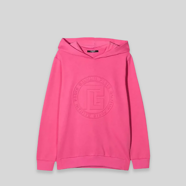 Balmain Kids Embossed Logo Hoodie