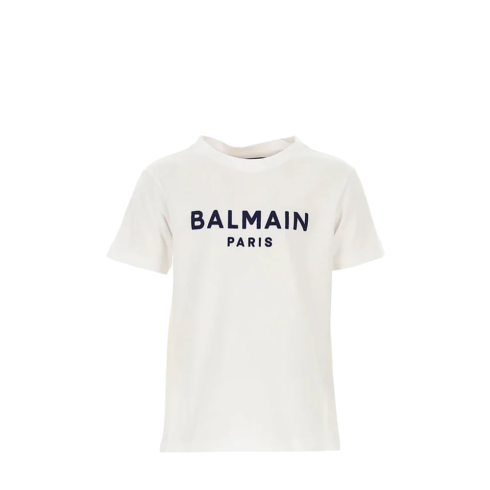 Balmain Kids Flocked Logo T-Shirt