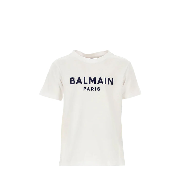 Balmain Kids Flocked Logo T-Shirt