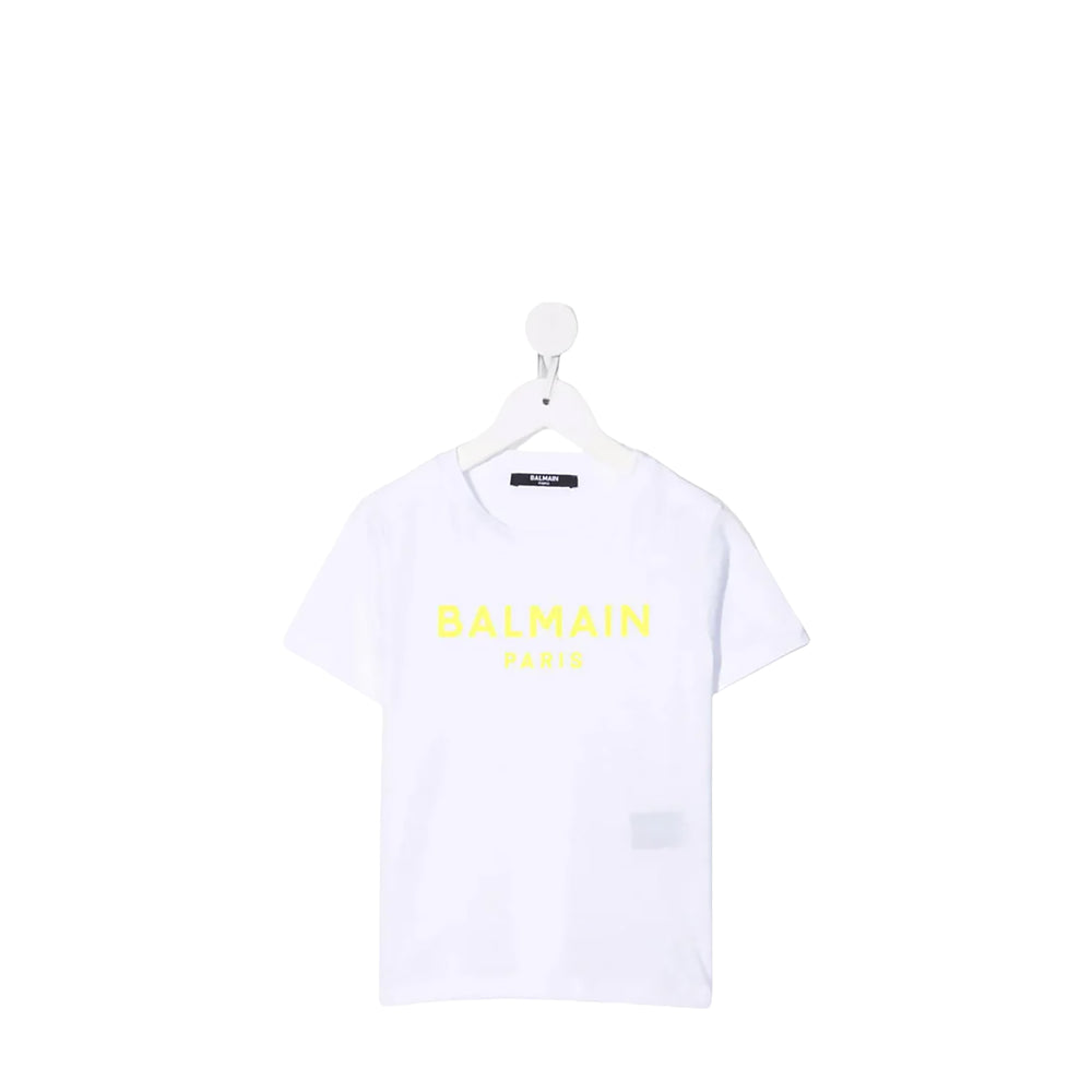 Balmain Kids Flocked Logo T-Shirt