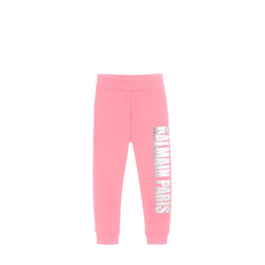 Balmain Kids Sweatpants with Metallic Logo