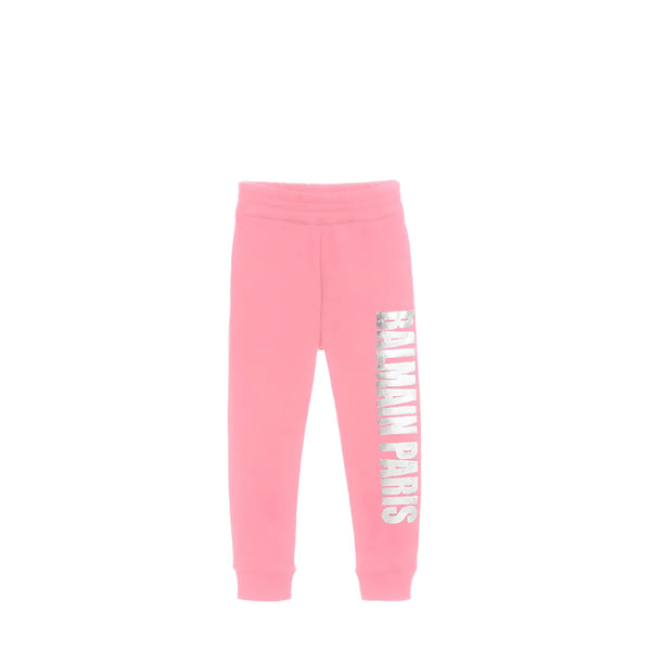 Balmain Kids Sweatpants with Metallic Logo