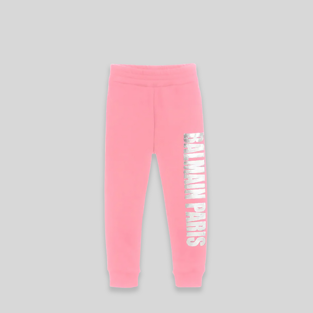 Balmain Kids Sweatpants with Metallic Logo