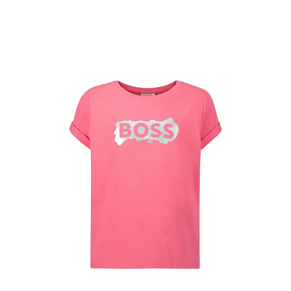 Hugo Boss Kids Girl's Cuff Sleeve T-shirt