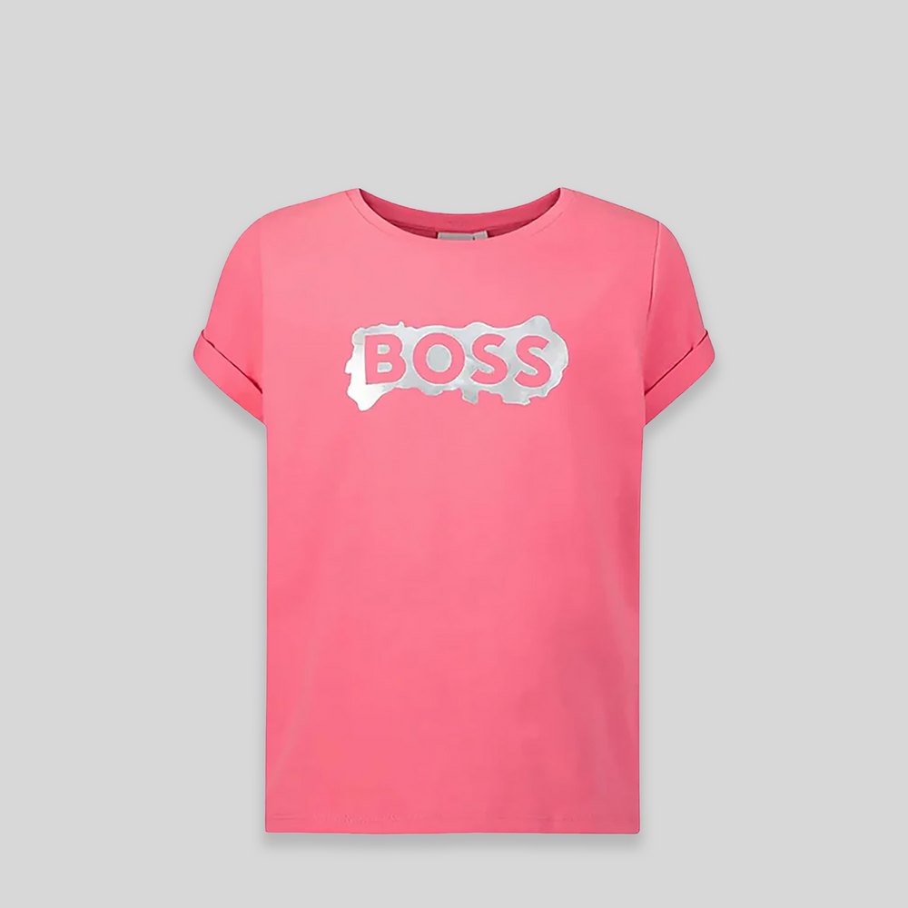 Hugo Boss Kids Girl's Cuff Sleeve T-shirt