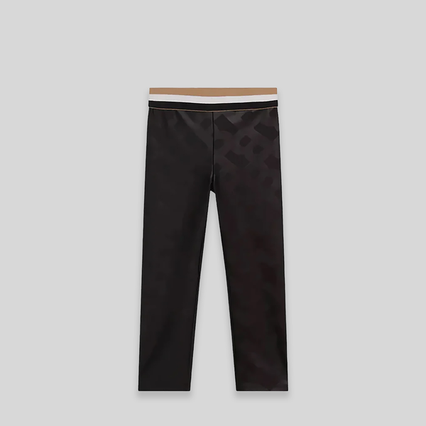 Hugo Boss Kids Girl's Monogram Print Jersey Leggings