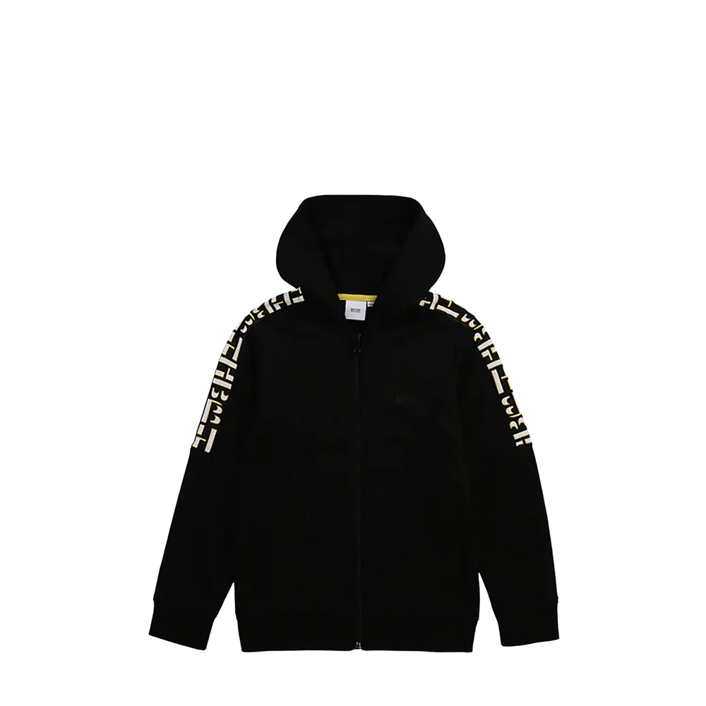 Hugo Boss Kids Sleeve Logo Full-Zip Hoodie Sweatshirt