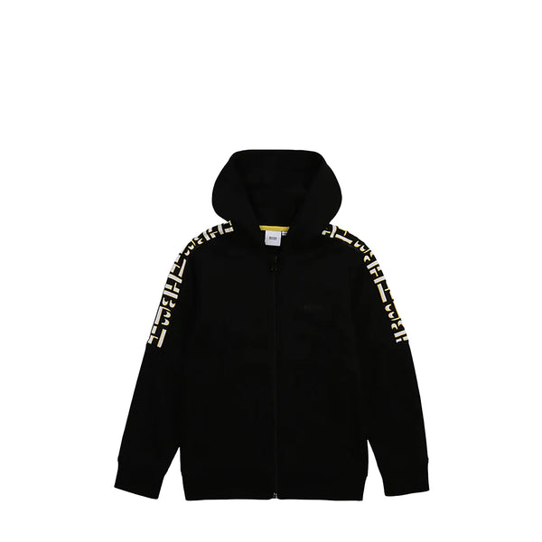 Hugo Boss Kids Sleeve Logo Full-Zip Hoodie Sweatshirt