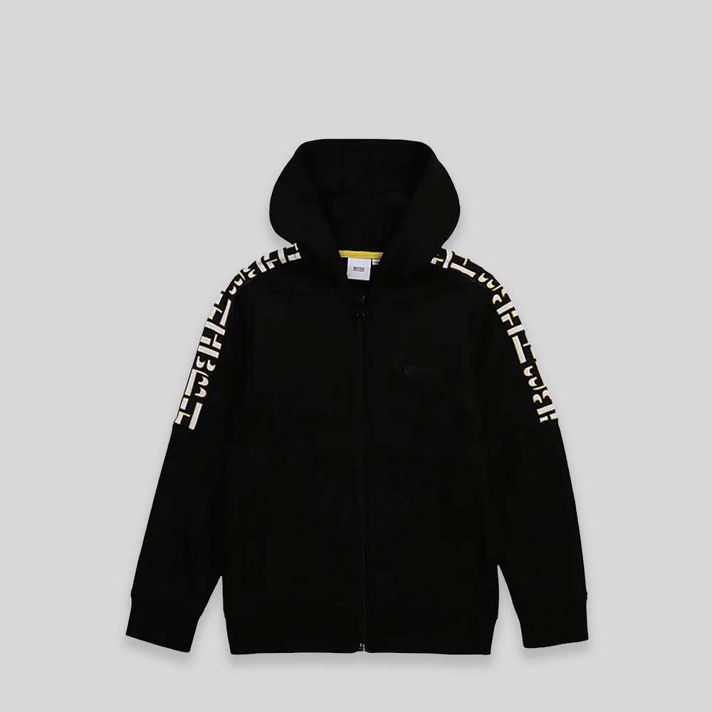 Hugo Boss Kids Sleeve Logo Full-Zip Hoodie Sweatshirt