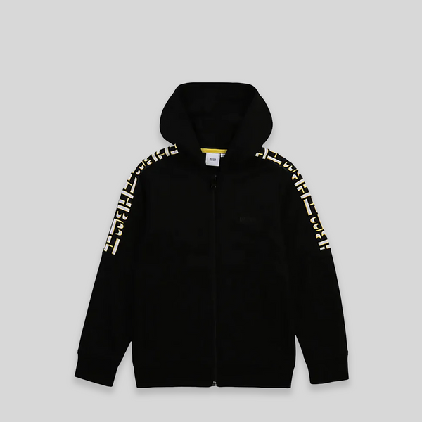 Hugo Boss Kids Sleeve Logo Full-Zip Hoodie Sweatshirt