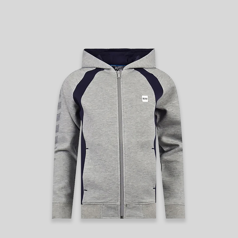 Hugo Boss Kids Full-Zip Up Dot Graphic Hoodie Sweatshirt