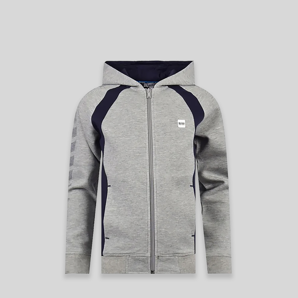 Hugo Boss Kids Full-Zip Up Dot Graphic Hoodie Sweatshirt