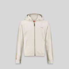 Hugo Boss Kids Girl's Glitter Stripe Zip-Up Hoodie Sweatshirt