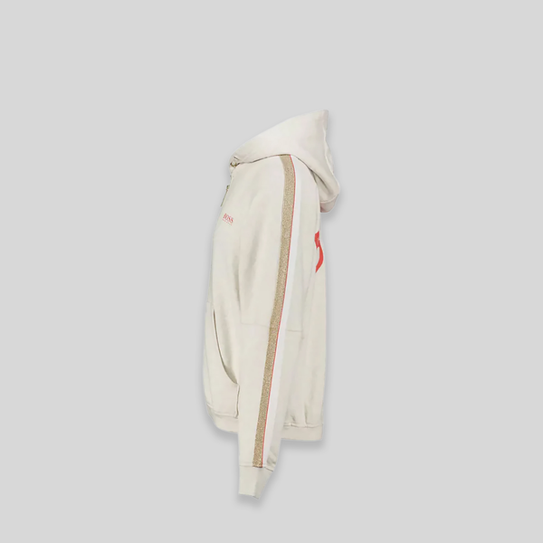Hugo Boss Kids Girl's Glitter Stripe Zip-Up Hoodie Sweatshirt