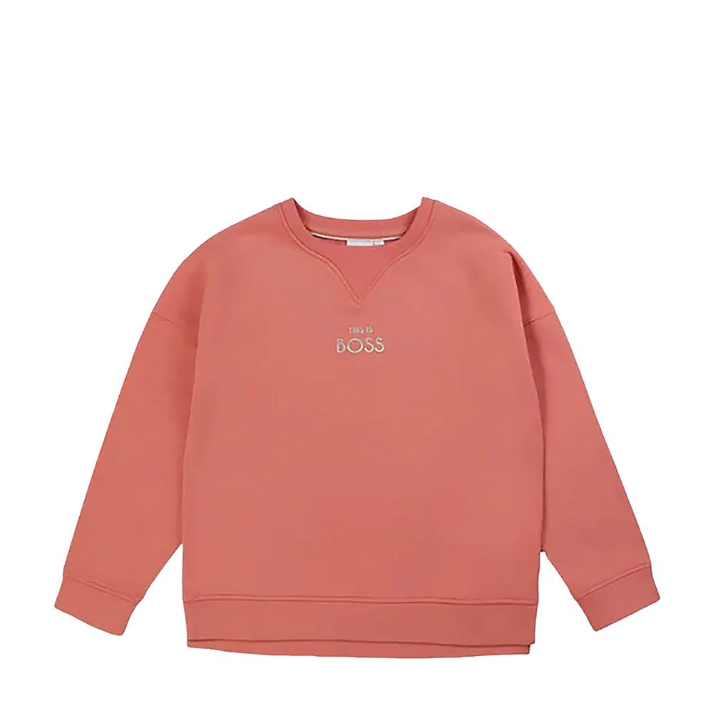 Hugo Boss Kids Girl's Crew Neck Sweatshirt