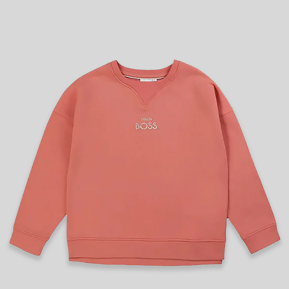 Hugo Boss Kids Girl's Crew Neck Sweatshirt