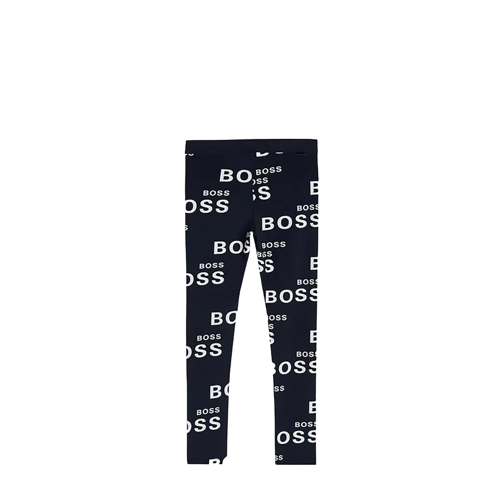 Hugo Boss Kids Girl's All-Over Print Logo Leggings