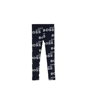 Hugo Boss Kids Girl's All-Over Print Logo Leggings