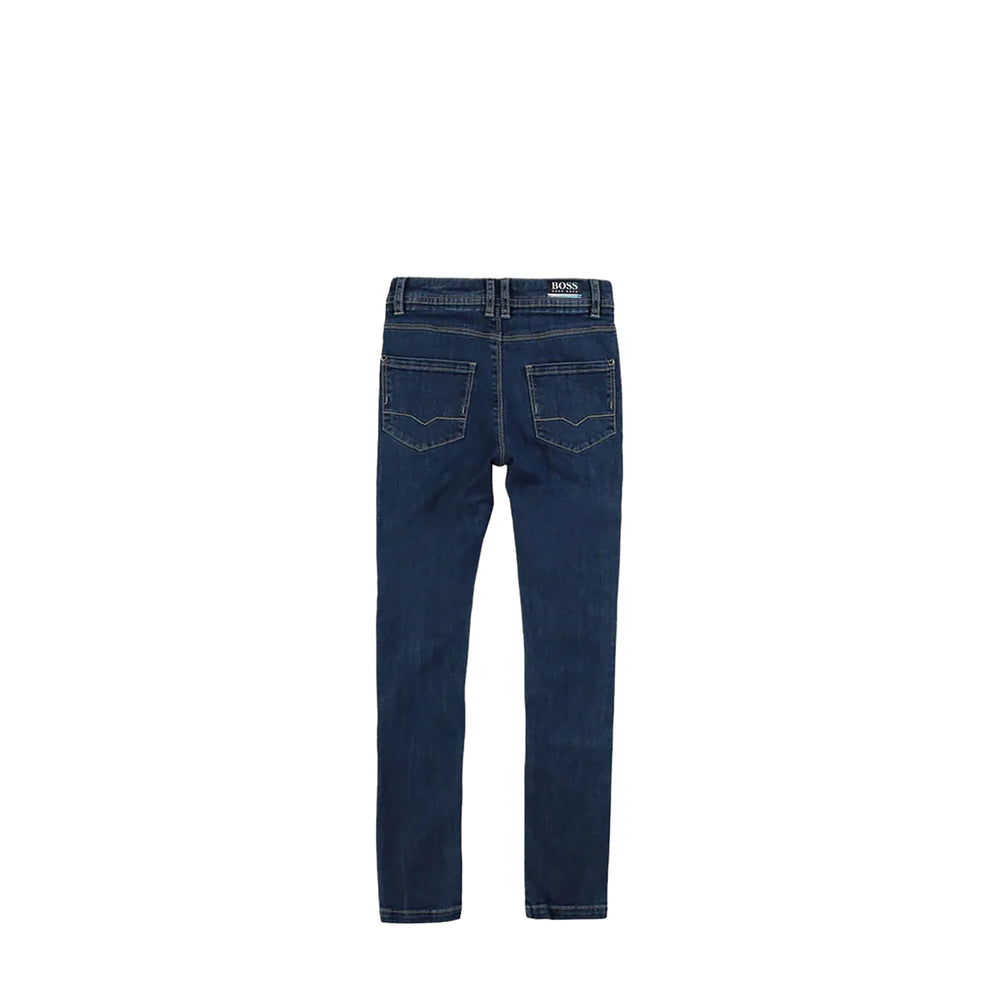 Hugo Boss Kids Girl's Navy Stripe Jeans