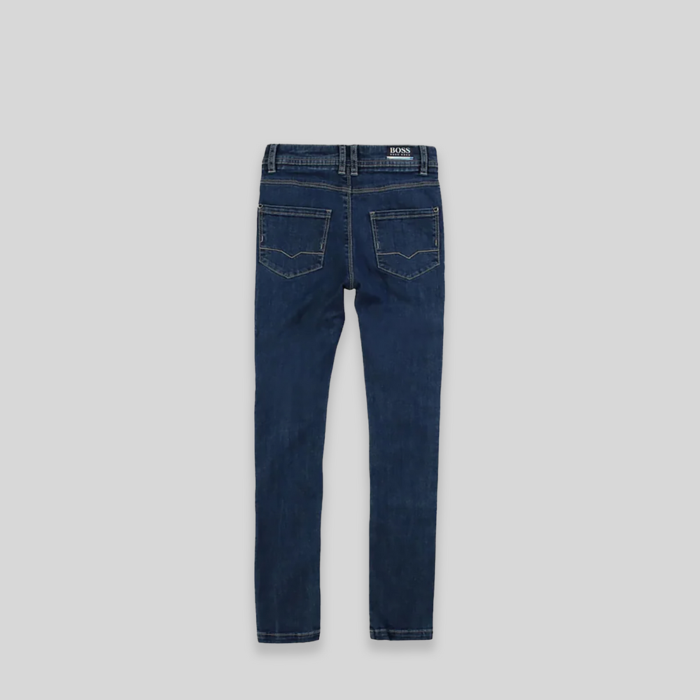 Hugo Boss Kids Girl's Navy Stripe Jeans