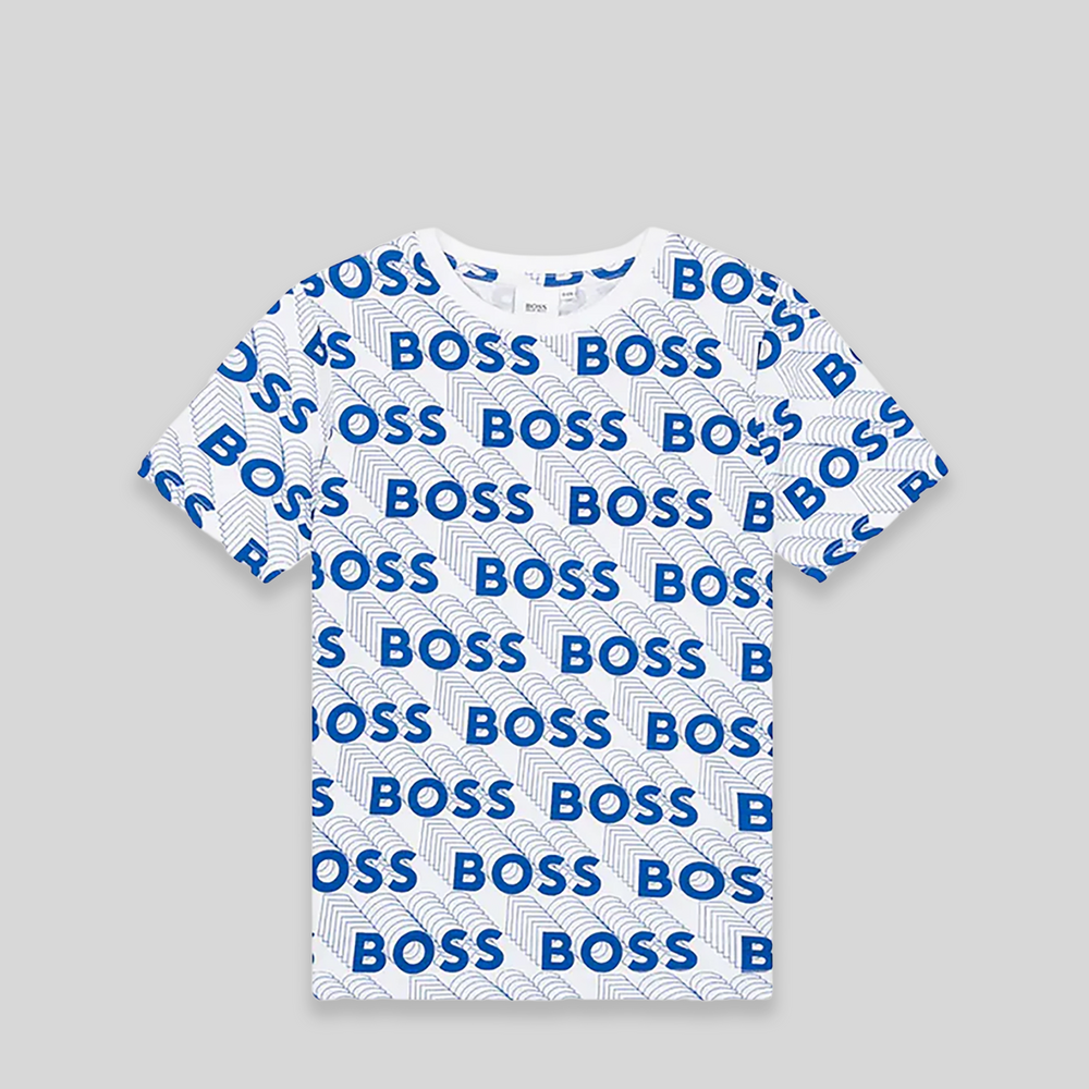 Hugo Boss Kids All Over 3D Print Logo T-Shirt