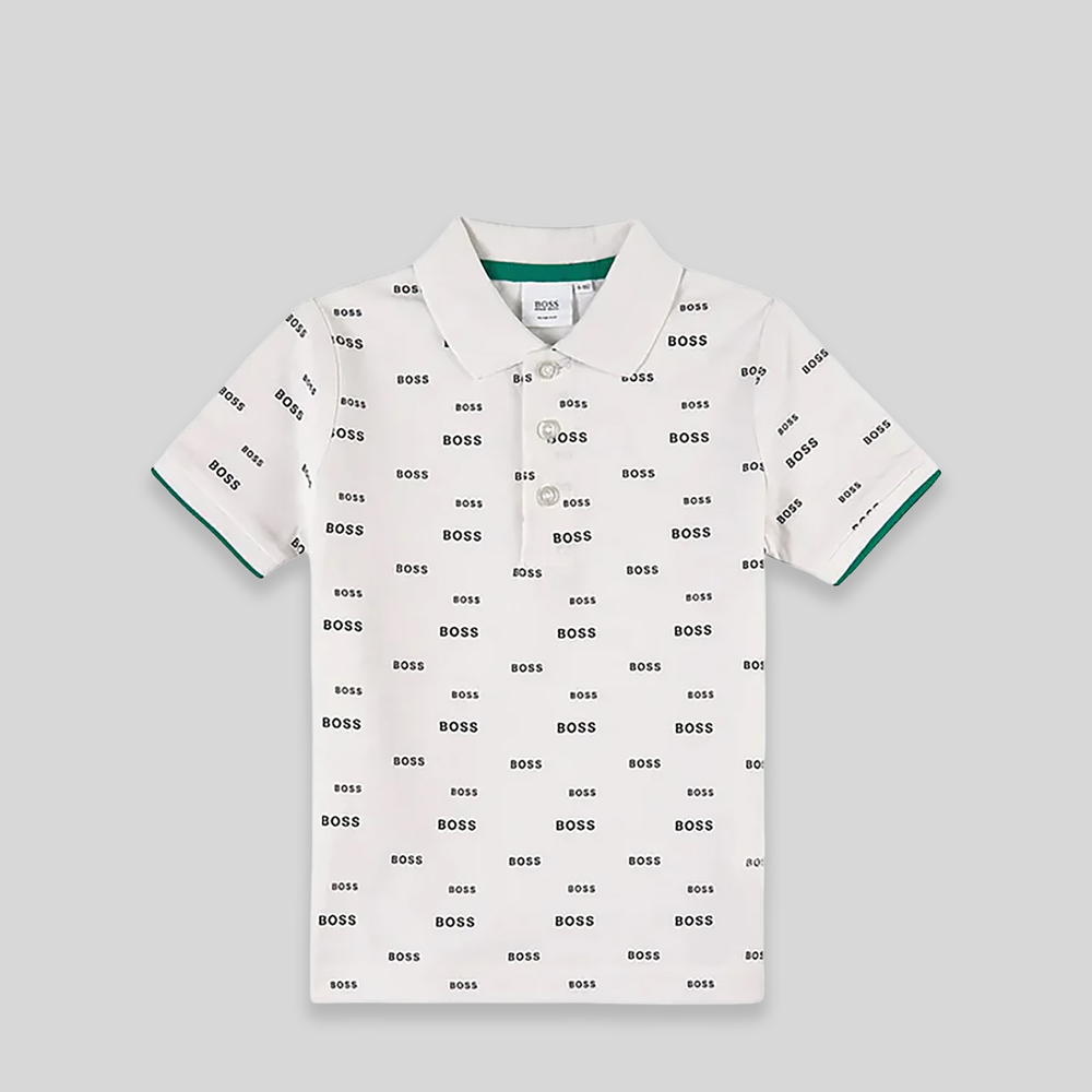 Hugo Boss Kids All Over Print Logo Polo