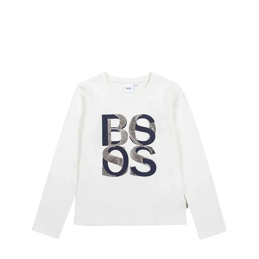 Hugo Boss Kids Girl's Long Sleeve Logo T-Shirt