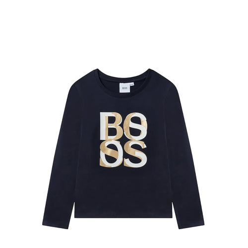 Hugo Boss Kids Girl's Long Sleeve Logo T-Shirt