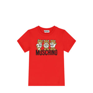 Moschino Kids Triple Teddy Bears Logo T-Shirt