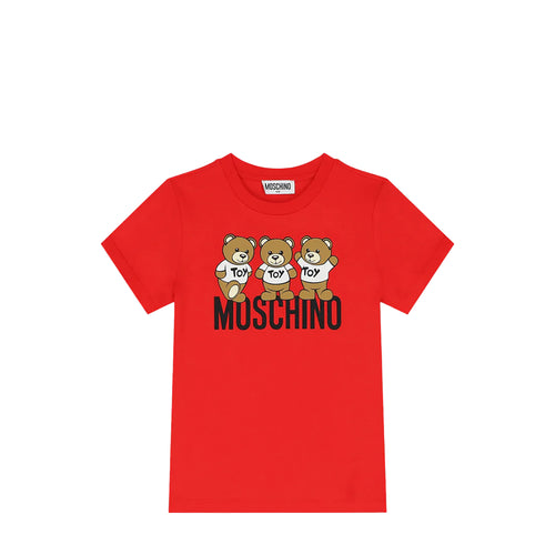 Moschino Kids Triple Teddy Bears Logo T-Shirt