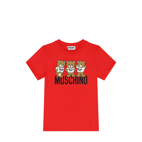 Moschino Kids Triple Teddy Bears Logo T-Shirt