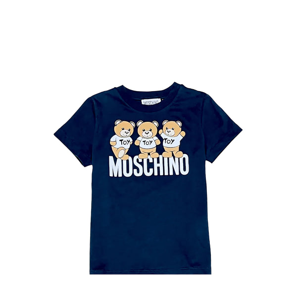 Moschino Kids Triple Teddy Bears Logo T-Shirt