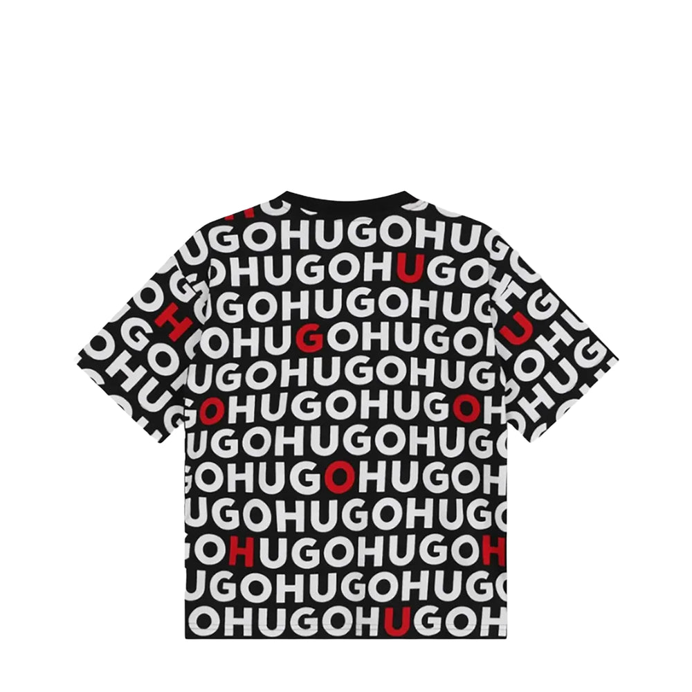Hugo by Hugo Boss Kids All-Over Logo Short Sleeve T-Shirt
