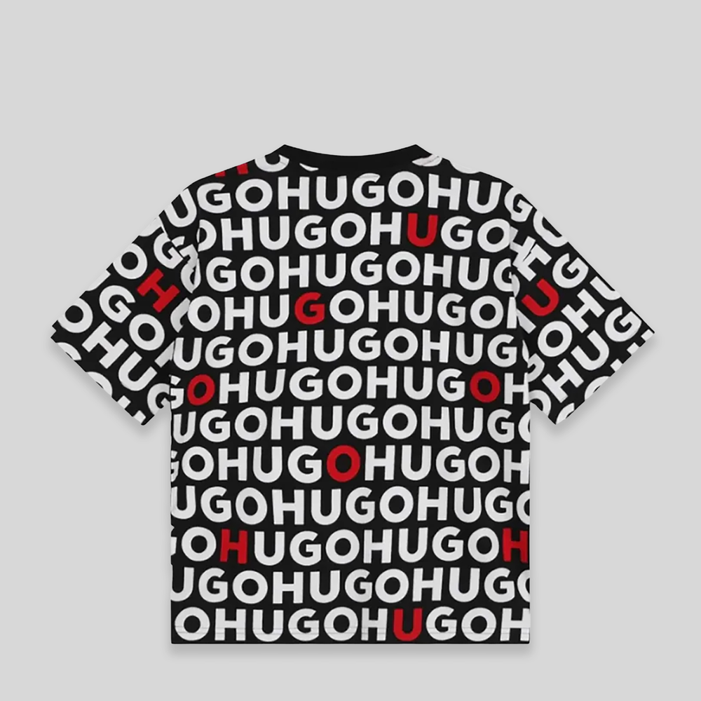 Hugo by Hugo Boss Kids All-Over Logo Short Sleeve T-Shirt