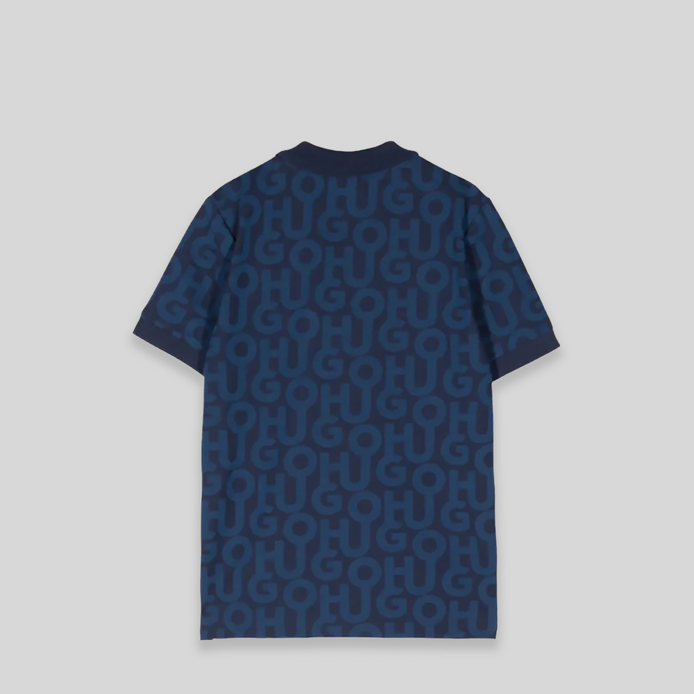 HUGO by Hugo Boss Kids Piqué Monogram Side Stripe Polo Shirt