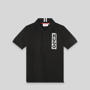 HUGO by Hugo Boss Kids Label Logo Pique Polo Shirt
