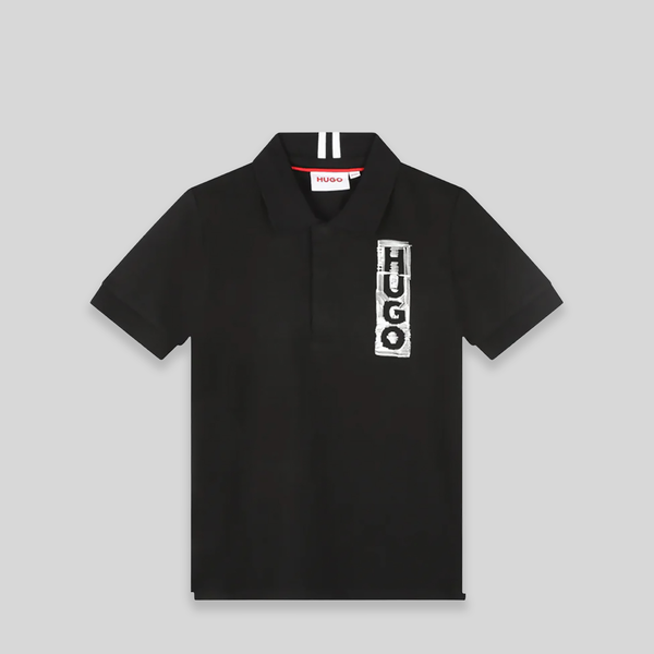 HUGO by Hugo Boss Kids Label Logo Pique Polo Shirt