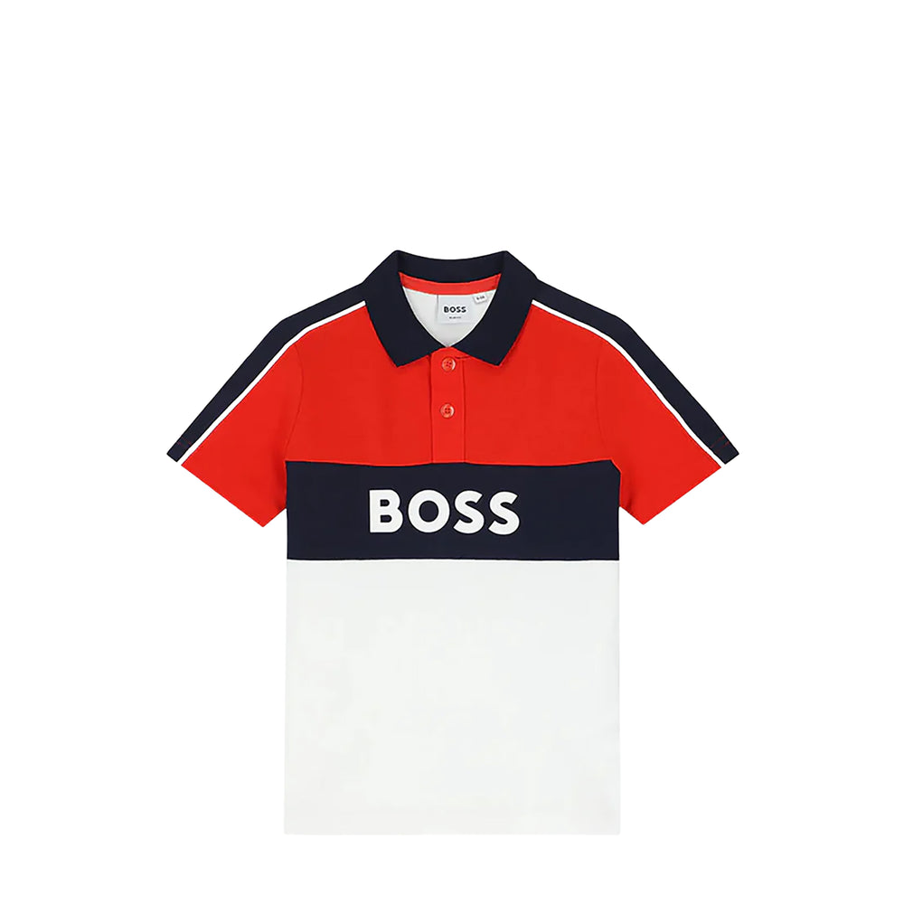 Hugo Boss Kids Color Block Logo Polo