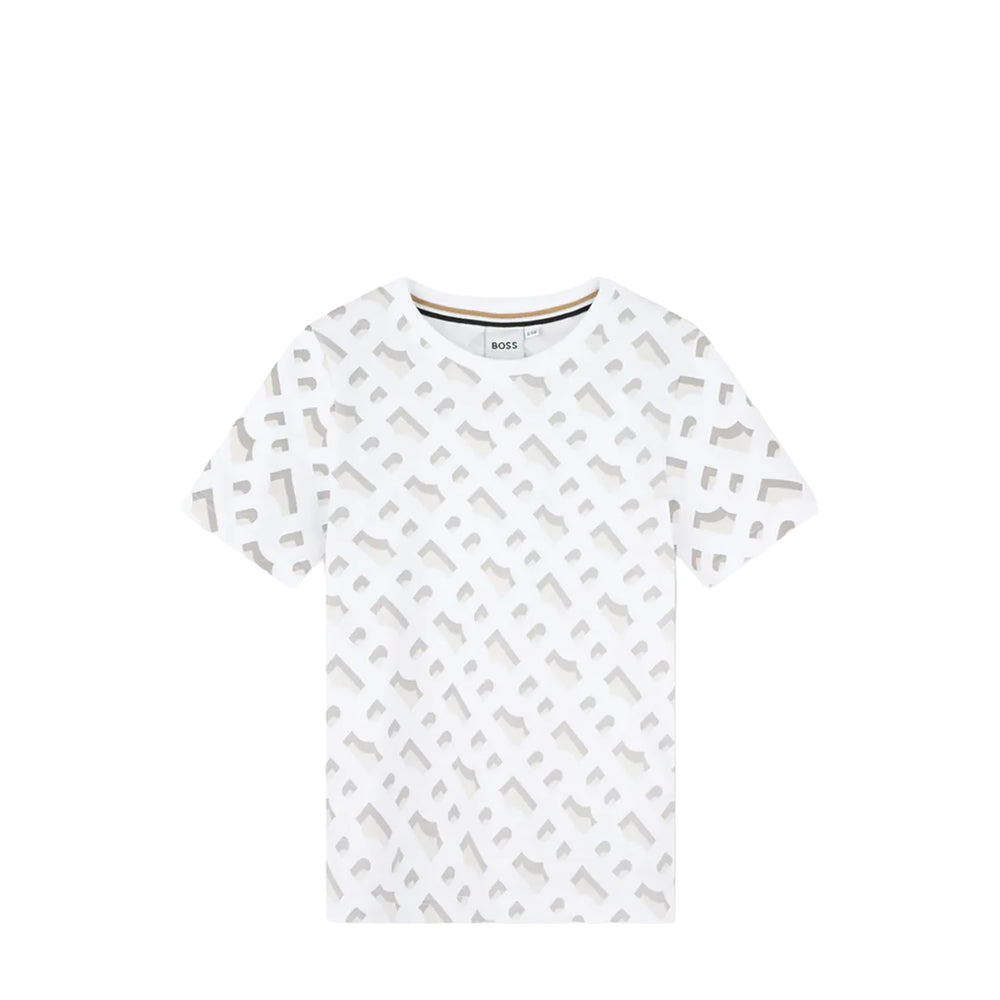 Hugo Boss Kids All-Over Monogram Print T-Shirt