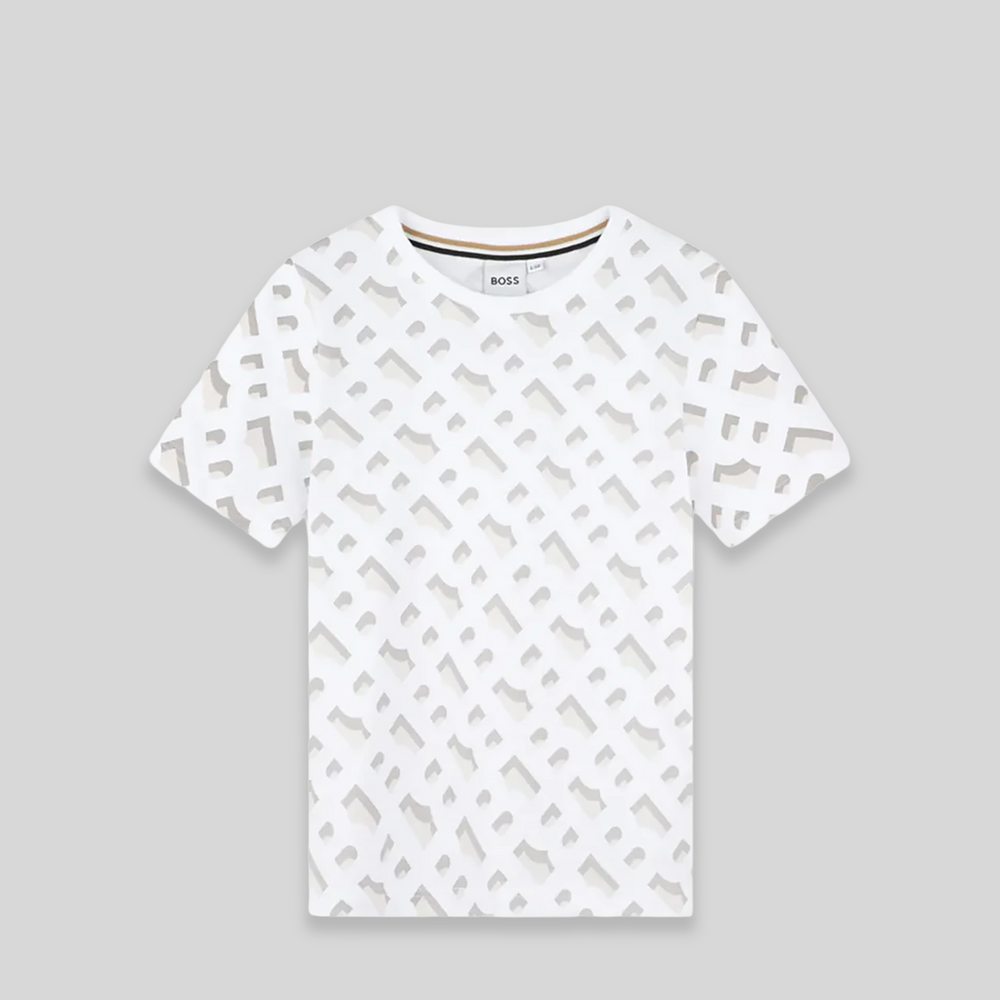 Hugo Boss Kids All-Over Monogram Print T-Shirt