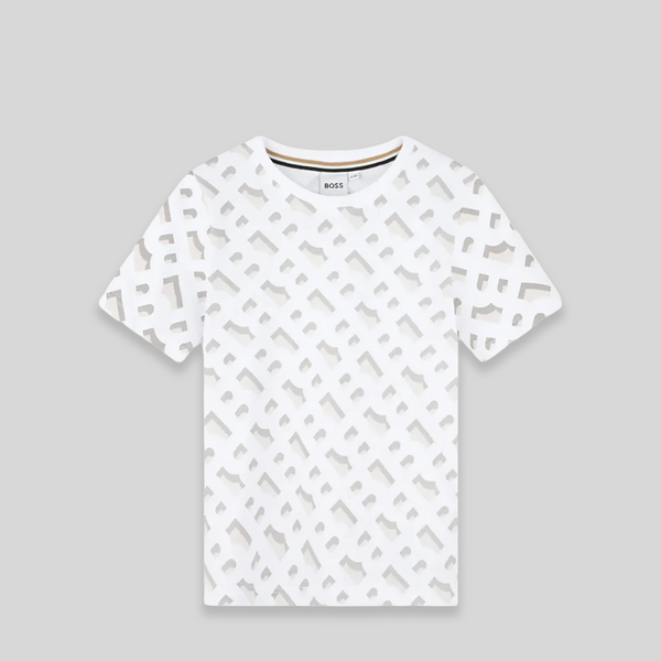 Hugo Boss Kids All-Over Monogram Print T-Shirt