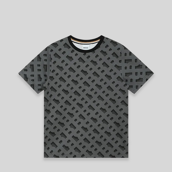 Hugo Boss Kids All-Over Monogram Print T-Shirt