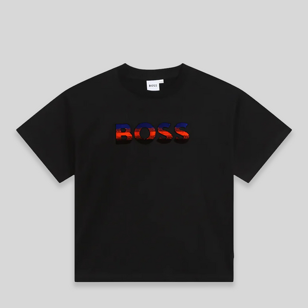 Hugo Boss Kids Raised Logo T-Shirt