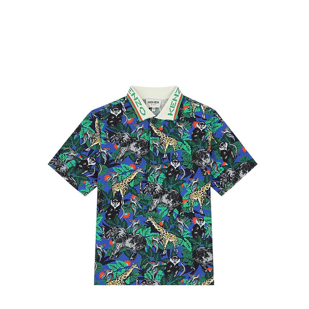 Kenzo Kids Jungle Print Polo Shirt