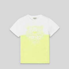 Kenzo Kids Colorblock Neon Tiger T-Shirt