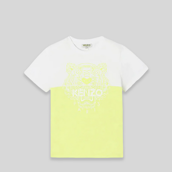 Kenzo Kids Colorblock Neon Tiger T-Shirt
