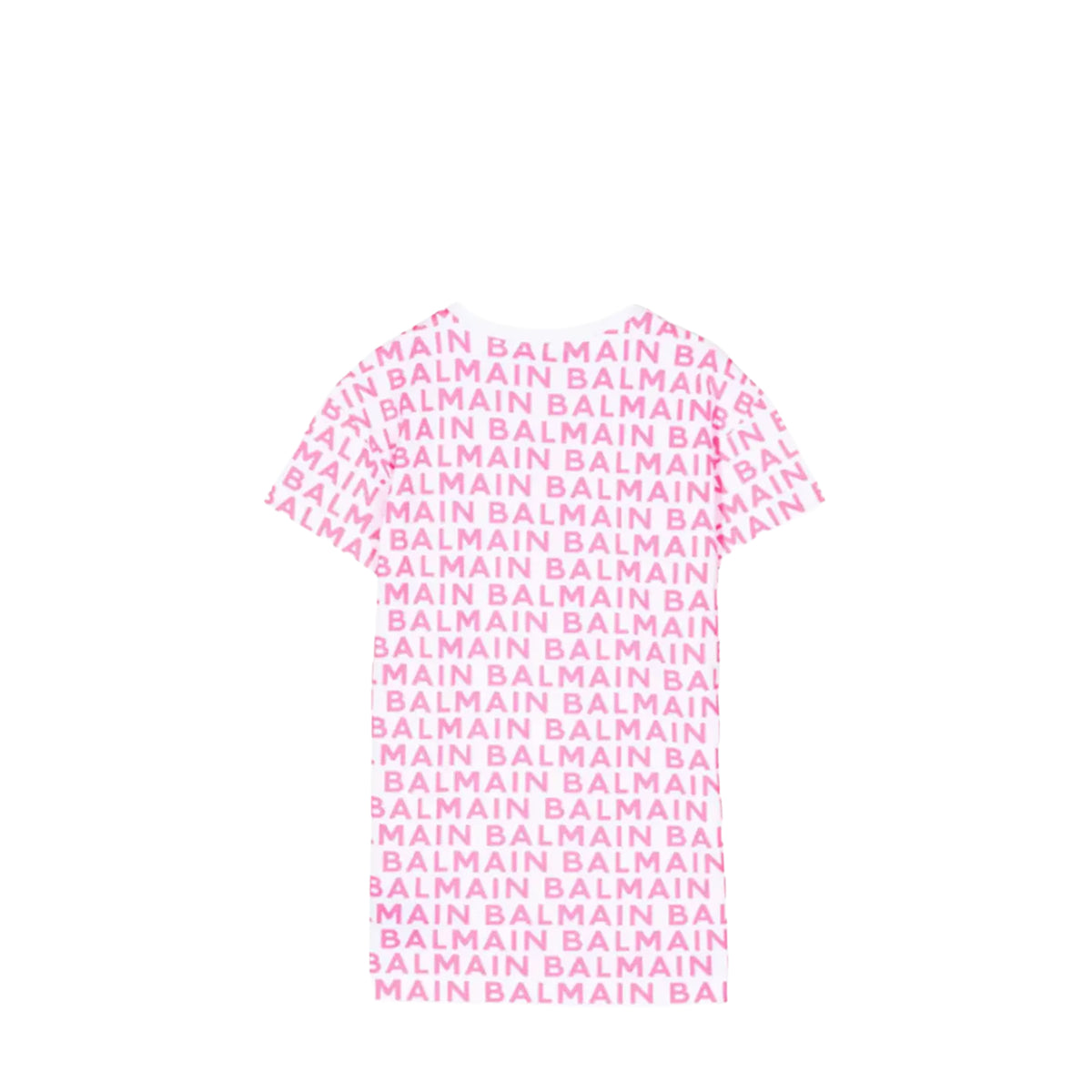 Balmain Kids All-Over Logo Print T-Shirt Dress